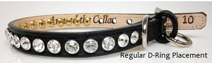 Bling Dog Collar D ring placement